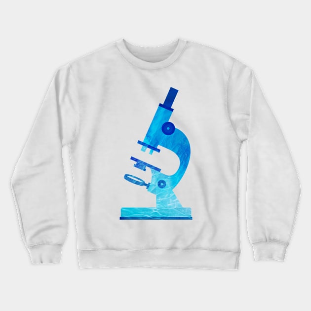 Lightning Blue Microscope Crewneck Sweatshirt by labstud